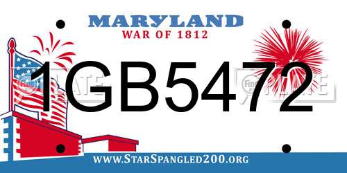 1GB5472 Maryland License Plate