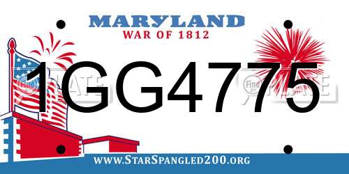 1GG4775 Maryland License Plate