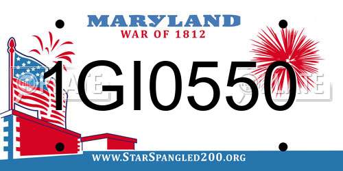 1GI0550 Maryland License Plate
