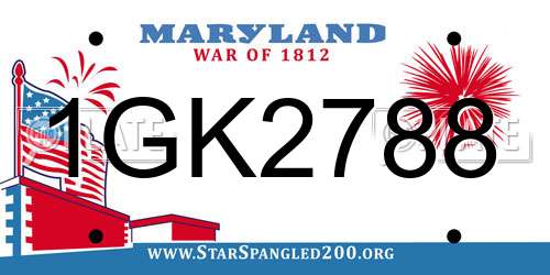 1GK2788 Maryland License Plate