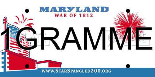 1GRAMME Maryland License Plate