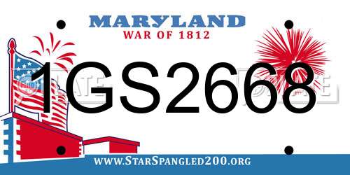 1GS2668 Maryland License Plate