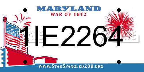 1IE2264 Maryland License Plate