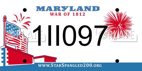 1II097 Maryland License Plate