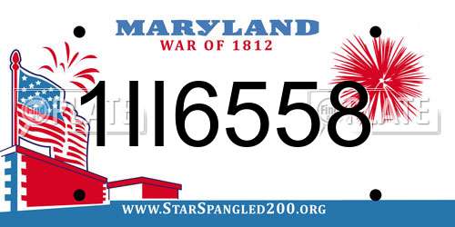 1II6558 Maryland License Plate