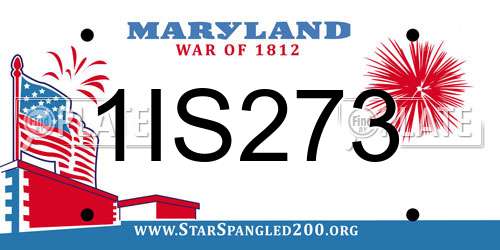1IS273 Maryland License Plate