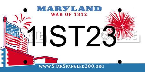 1IST23 Maryland License Plate