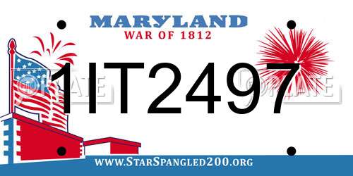 1IT2497 Maryland License Plate