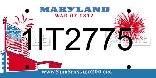 1IT2775 Maryland License Plate