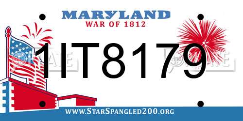 1IT8179 Maryland License Plate
