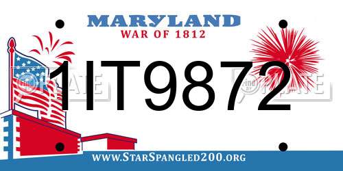 1IT9872 Maryland License Plate