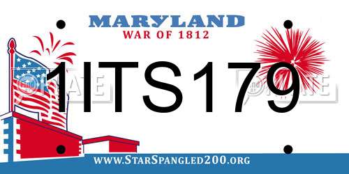 1ITS179 Maryland License Plate