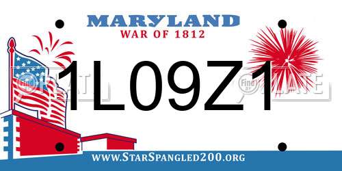 1L09Z1 Maryland License Plate