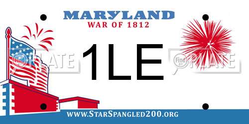 1LE Maryland License Plate