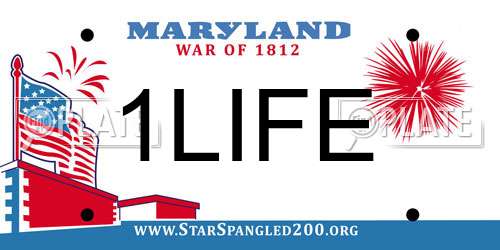 1LIFE Maryland License Plate