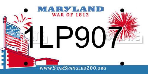 1LP907 Maryland License Plate