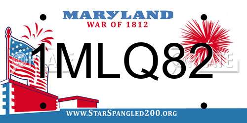 1MLQ82 Maryland License Plate