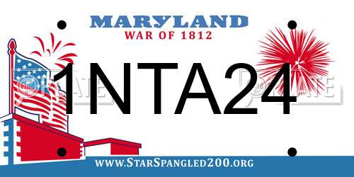 1NTA24 Maryland License Plate
