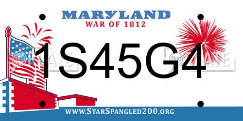 1S45G4 Maryland License Plate