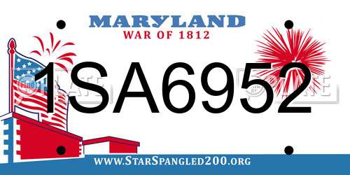 1SA6952 Maryland License Plate