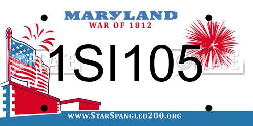 1SI105 Maryland License Plate