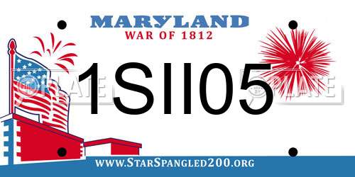 1SII05 Maryland License Plate