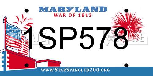 1SP578 Maryland License Plate