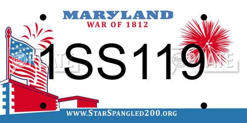 1SS119 Maryland License Plate