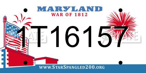 1T16157 Maryland License Plate