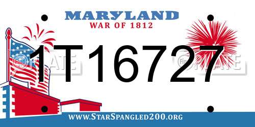 1T16727 Maryland License Plate