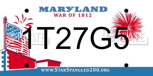 1T27G5 Maryland License Plate