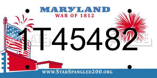 1T45482 Maryland License Plate
