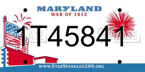 1T45841 Maryland License Plate