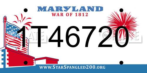 1T46720 Maryland License Plate