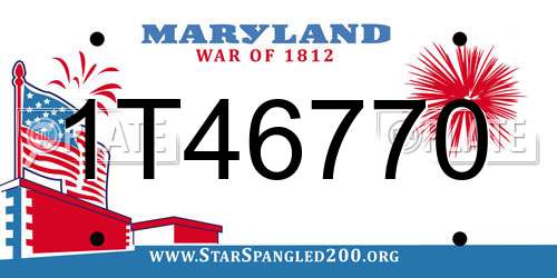 1T46770 Maryland License Plate