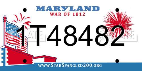 1T48482 Maryland License Plate
