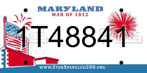 1T48841 Maryland License Plate