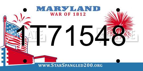 1T71548 Maryland License Plate