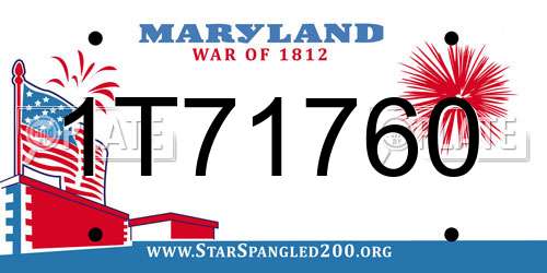 1T71760 Maryland License Plate