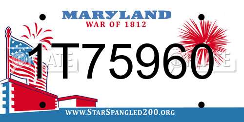 1T75960 Maryland License Plate