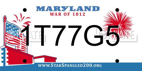1T77G5 Maryland License Plate