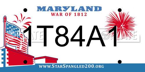 1T84A1 Maryland License Plate