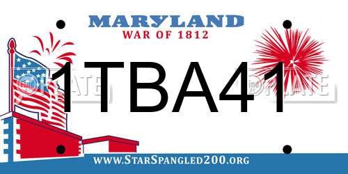 1TBA41 Maryland License Plate
