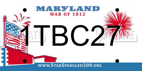 1TBC27 Maryland License Plate