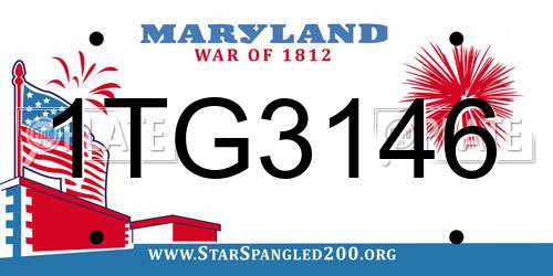 1TG3146 Maryland License Plate