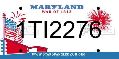 1TI2276 Maryland License Plate