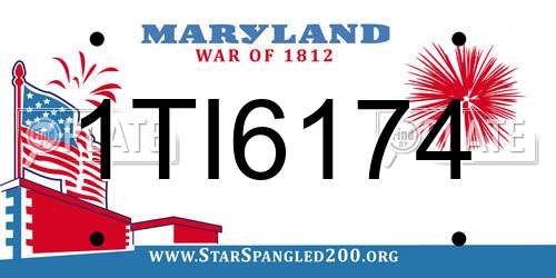 1TI6174 Maryland License Plate
