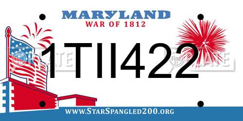 1TII422 Maryland License Plate