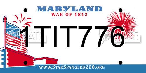 1TIT776 Maryland License Plate