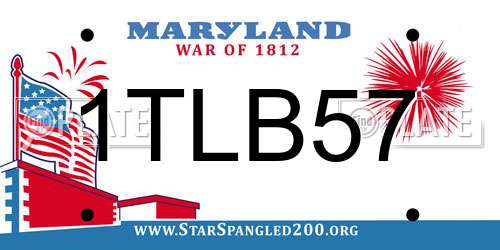 1TLB57 Maryland License Plate